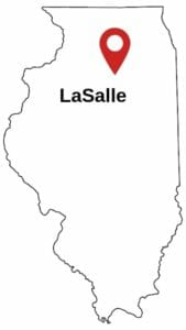 Map showing location of LaSalle injury lawyer.