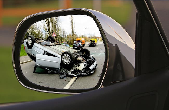 Do I call my insurance if it's not my fault? is what a driver in this accident may be asking